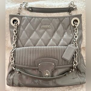 Collectible Coach Poppy Liquid Gloss Slim Tote RARE